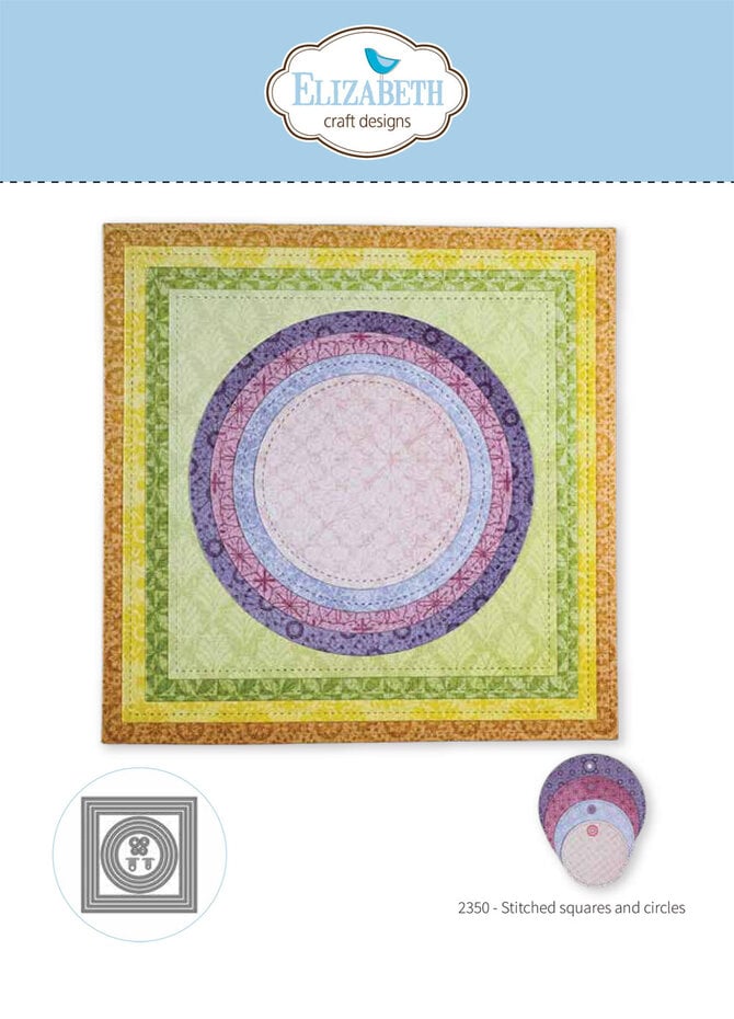 Elizabeth Craft  - Beautiful Blooms Die Stitched Squares and Circles by Paper Flowers