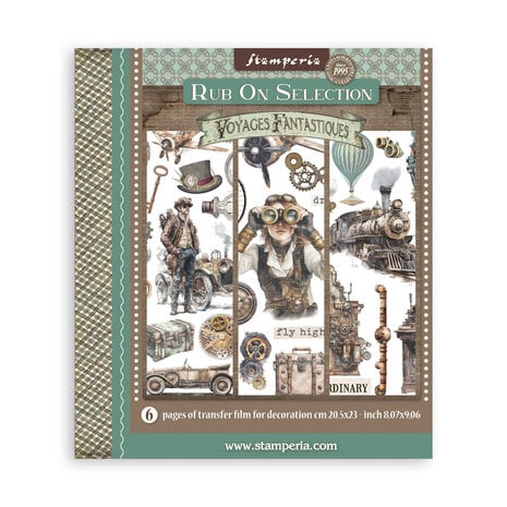 Stamperia - Voyages Fantastiques Rub-On 20,5x23cm Assortment (6pcs)