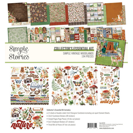Simple Stories - Simple Vintage Woodlands Collectors Essentials Kit Simple Stories - Simple Vintage Woodlands Collectors Essentials Kit