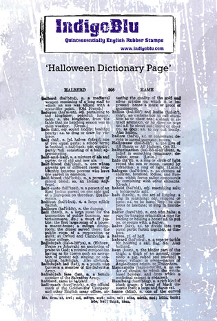 IndigoBlu - Halloween Dictionary page A6 Rubber Stamps