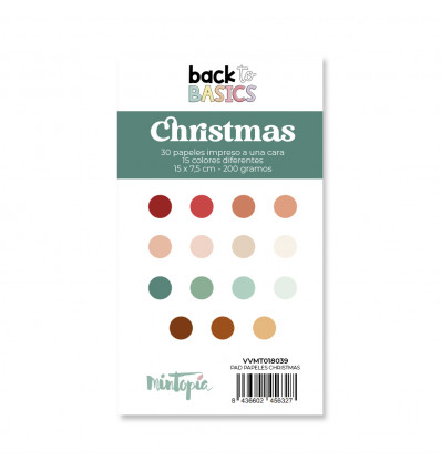 Mintopia - Pad papeles 15 x 7,5 cm Christmas Black To Basics