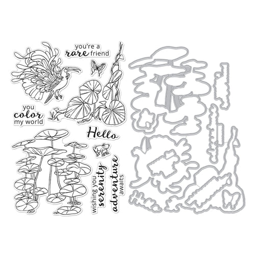 Hero Arts Clear Stamp & Die Combo - Jungle Serenity Bundle (D) Hero Arts Clear Stamp & Die Combo - Jungle Serenity Bundle (D)