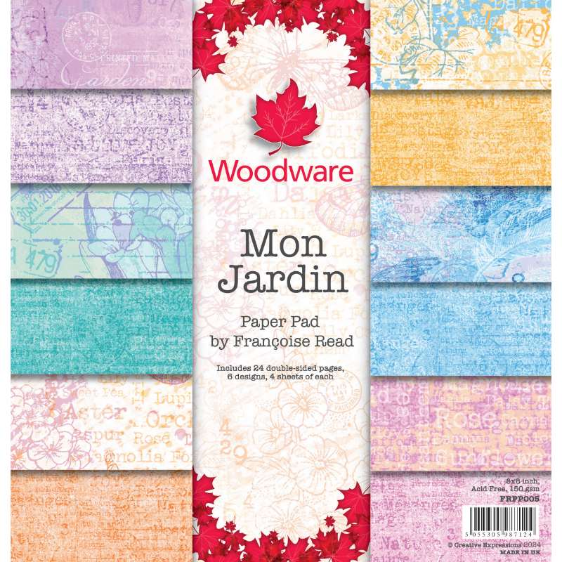 Woodware Francoise Read Mon Jardin 8 in x 8 in Paper Pad
