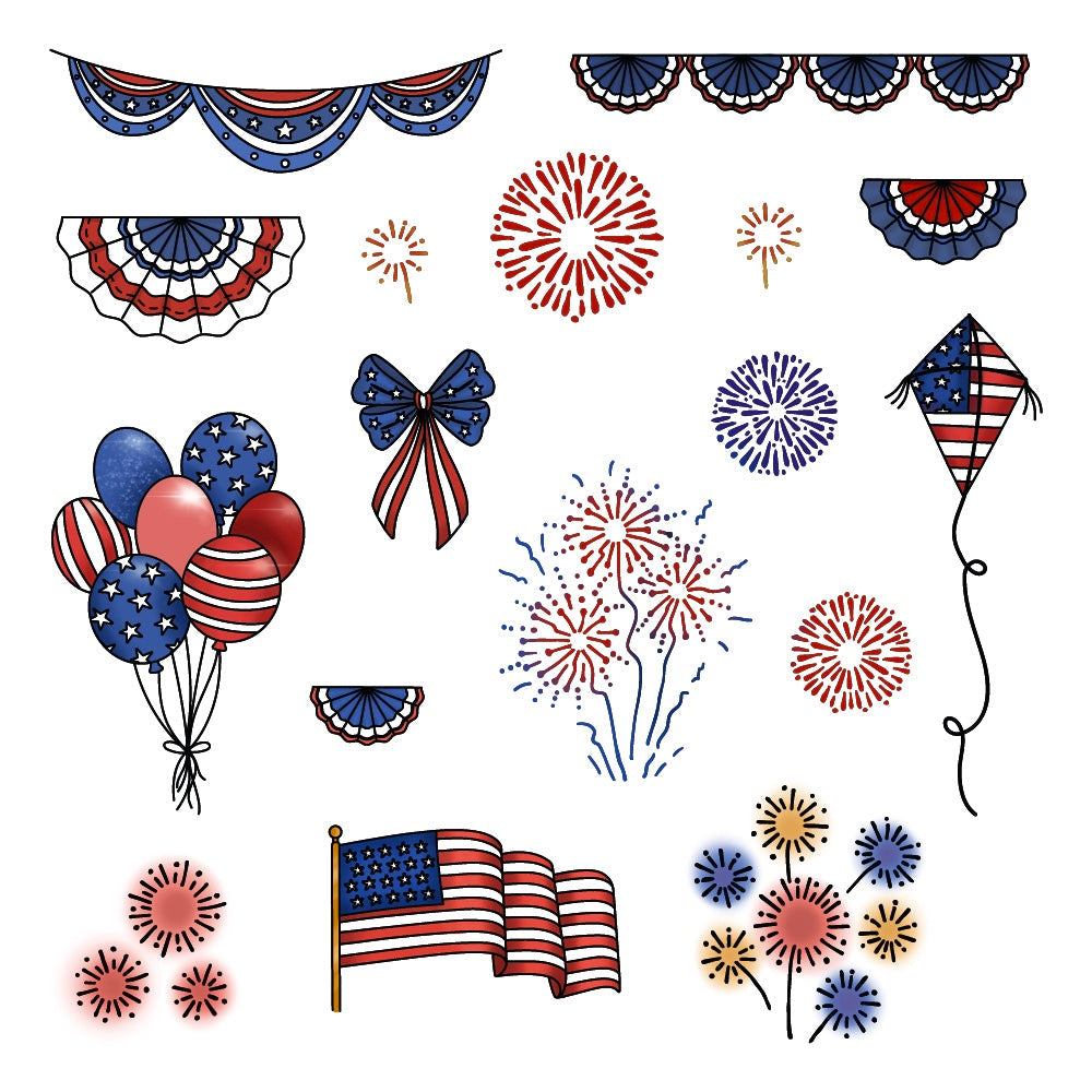 Honey Bee -  Big Pickup: Americana Add on - 6x8 Stamp Set Honey Bee -  Big Pickup: Americana Add on - 6x8 Stamp Set