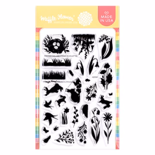Waffle Flower - Postage Collage Spring Silhouettes Stamp Set