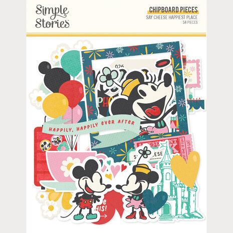 Simple Stories - Say Cheese Happiest Place 12x12 Inch Chipboard