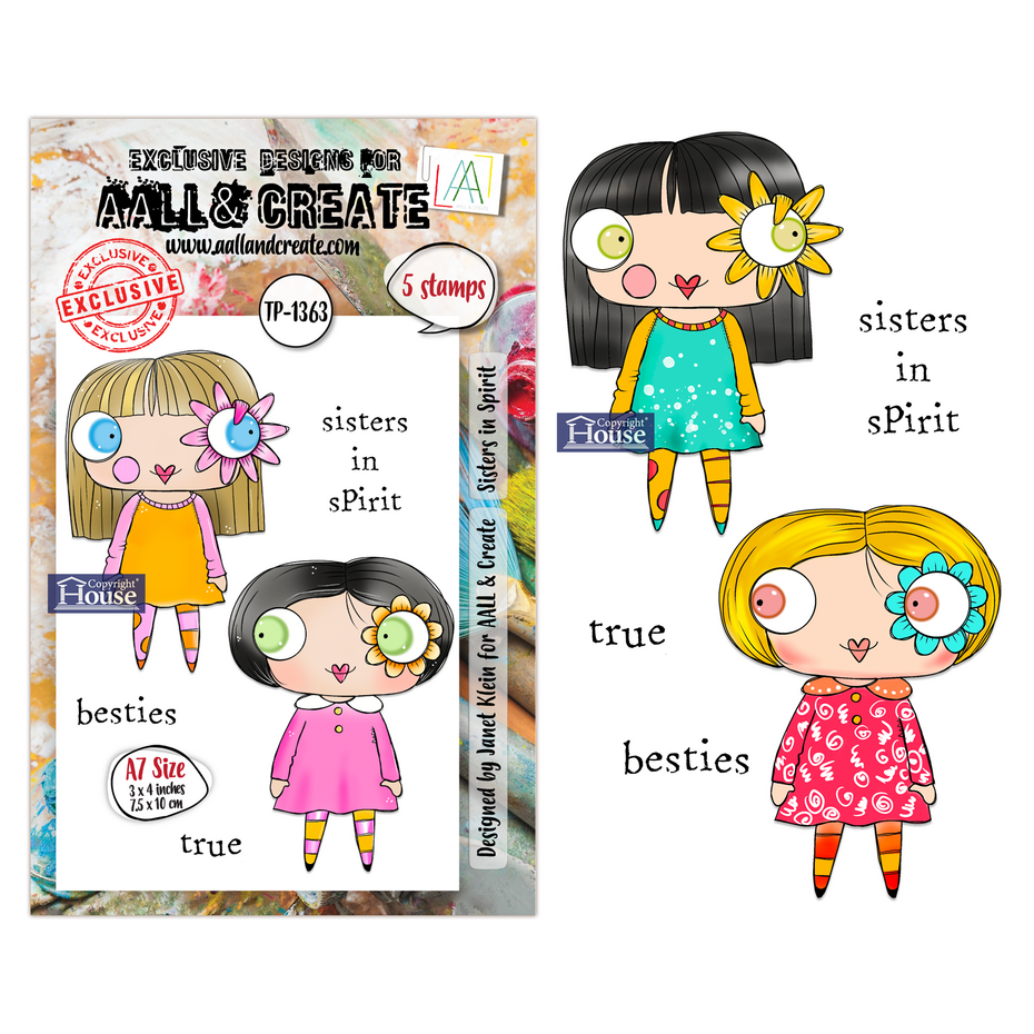 AALL & Create - Petals & Ink A7 Stamp Set Sisters in Spirit