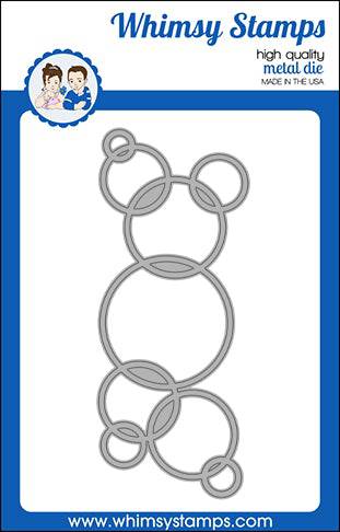 Whimsy Stamps - Slimline Connected Bubbles Die Set