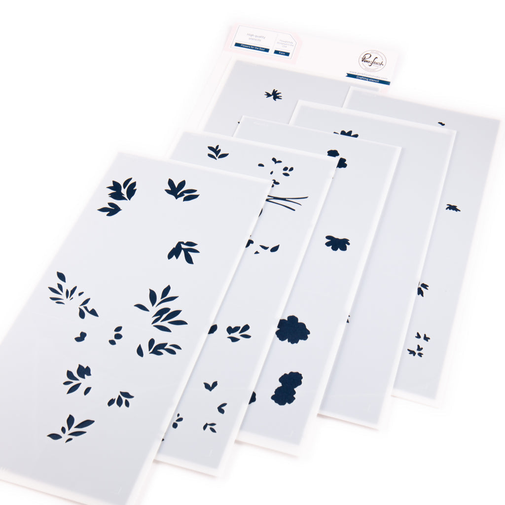 Pinkfresh Studio Stencils - Flowers for the Soul stencil