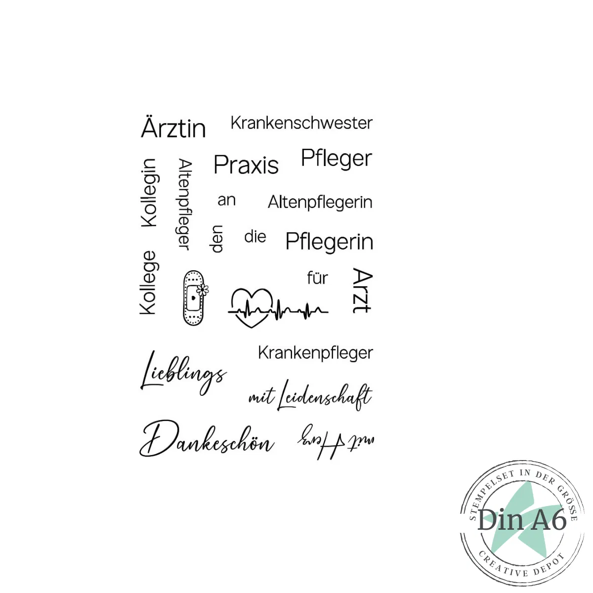 Creative Depot - Stempelset - Helfer aus Leidenschaft