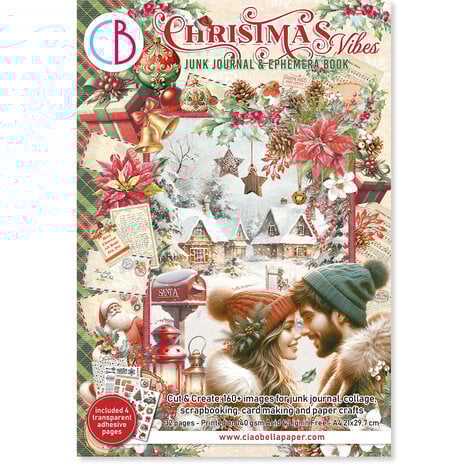 Ciao Bella - Christmas Vibes A4 Junk Journal Ephemera Book (32pcs) Ciao Bella - Christmas Vibes A4 Junk Journal Ephemera Book (32pcs)