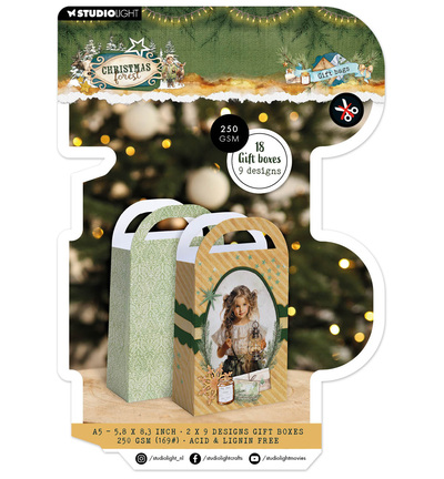 Studio Light - Geschenkbox-Papierblock – Giftbag Christmas Forest Nr. 481