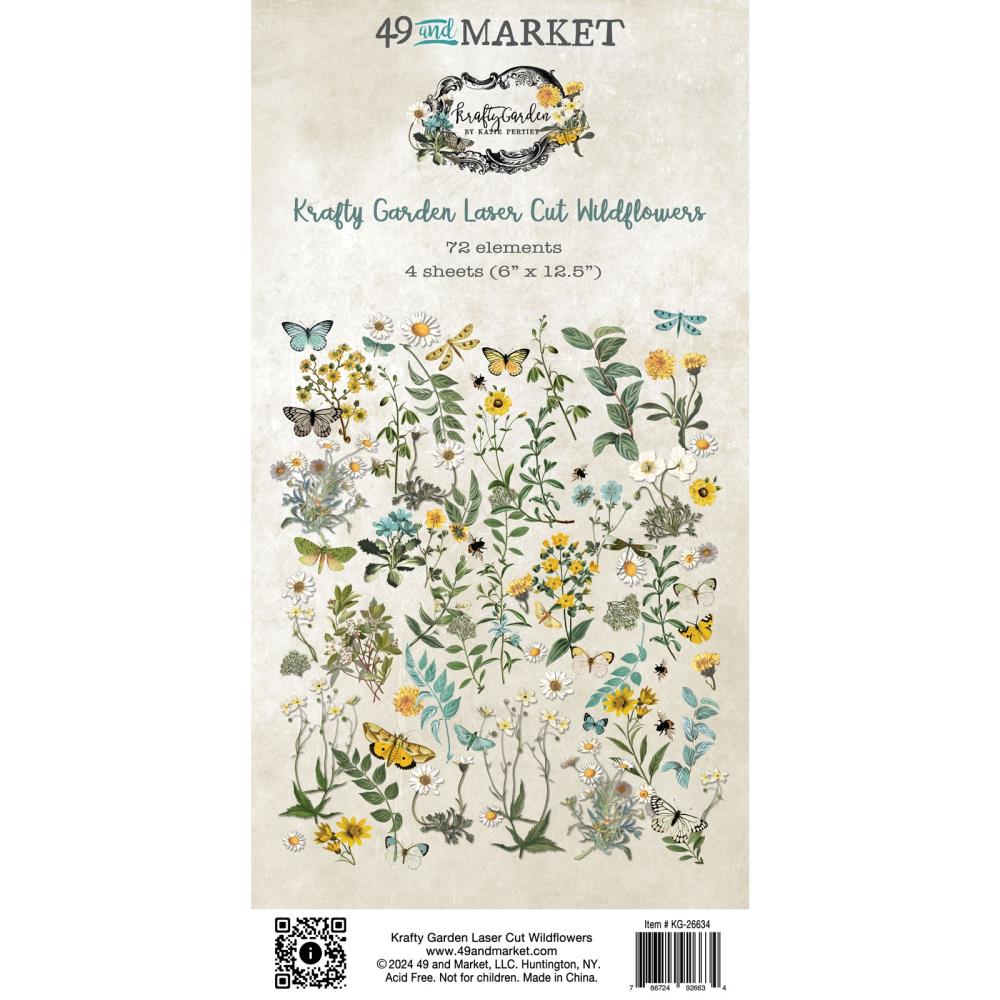 49 And Market Laser Cut Outs -  Wildflower, Krafty Garden