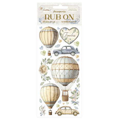Stamperia - Timeless Rub-On 4x8,5 Inch Air Balloons