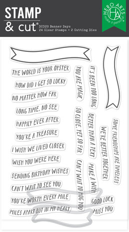 Hero Arts Clear Stamp - Summer By The Shore Stamp & Cut Banner Days Hero Arts Clear Stamp - Summer By The Shore Stamp & Cut Banner Days