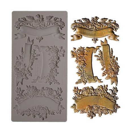 Re-Design with Prima - Blooming Banners 5x10 Inch Decor Moulds  Re-Design with Prima - Blooming Banners 5x10 Inch Decor Moulds
