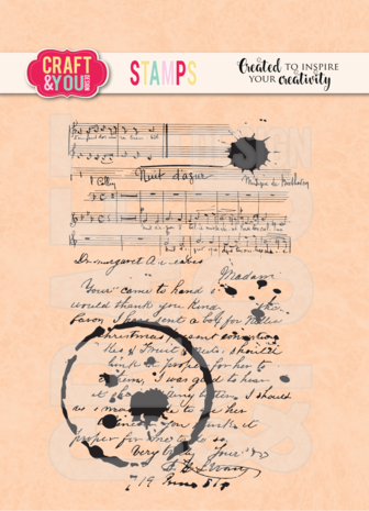 Craft & You Design - Stains on the Letters Stamps