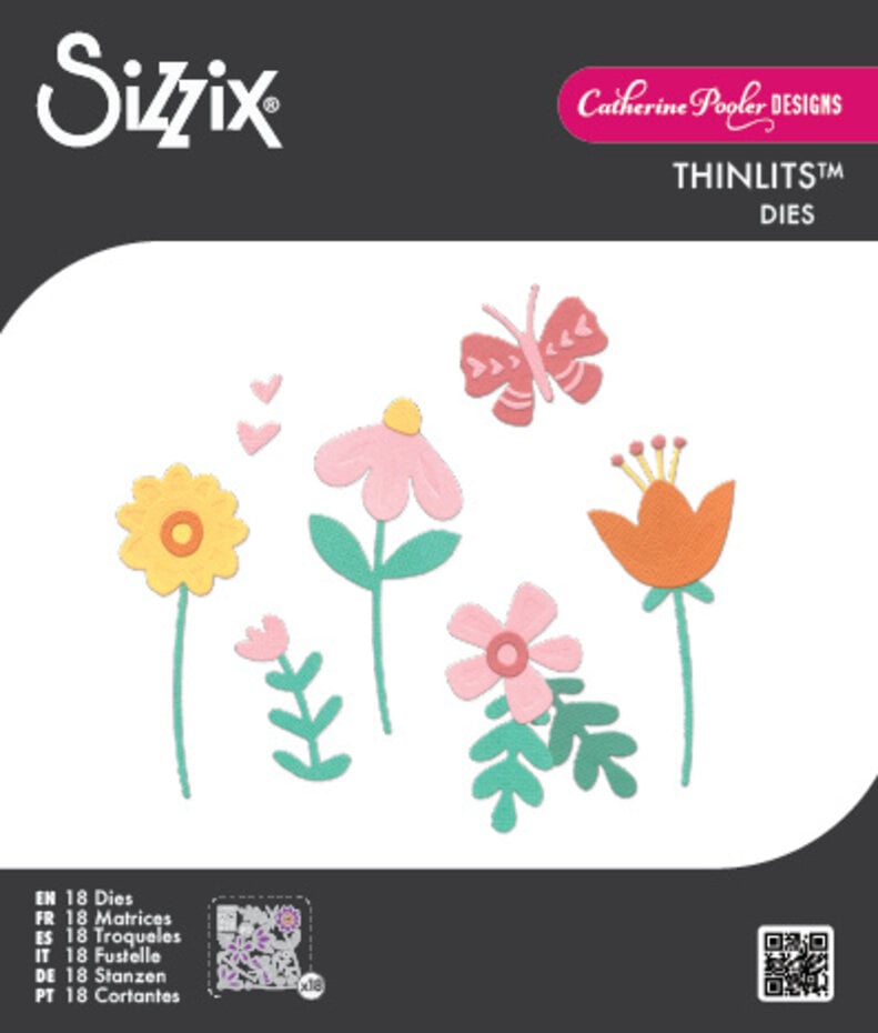Sizzix - Thinlits Die Set Friendly Florals (17pcs) by Catherine Pooler