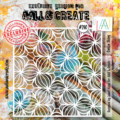 AALL & Create - Stencil 6x6 Inch Onion Skins AALL & Create - Stencil 6x6 Inch Onion Skins
