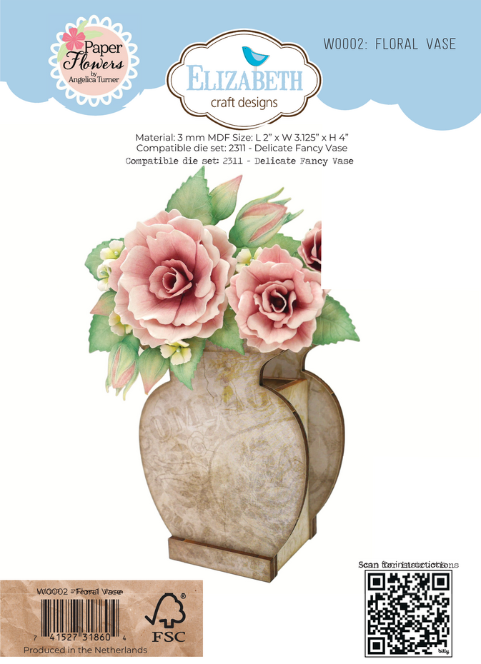 Elizabeth Craft Designs - Bohemian Rose Other Floral Vase