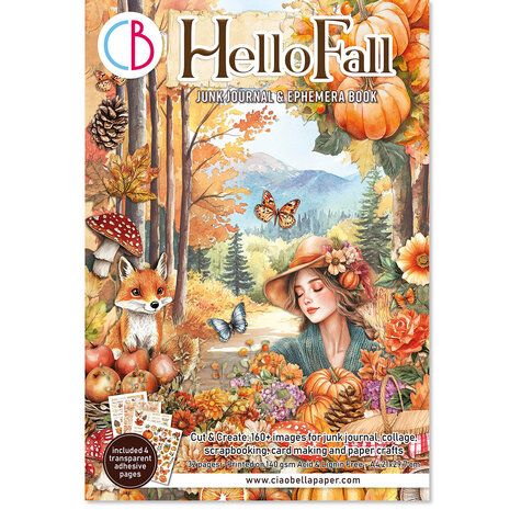 Ciao Bella - Hello Fall A4 Junk Journal Ephemera Book (32pcs)