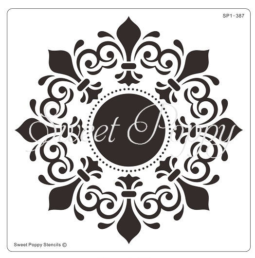 Sweet Poppy Stencil: Fleur Frame Sweet Poppy Stencil: Fleur Frame