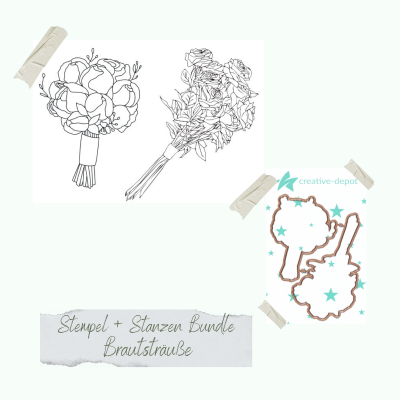 Creative Depot -  Bundle - Brautsträuße - Stempelset & Stanzen 