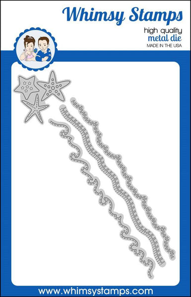 Whimsy Stamps - Kinetic Straight Waves Die Set