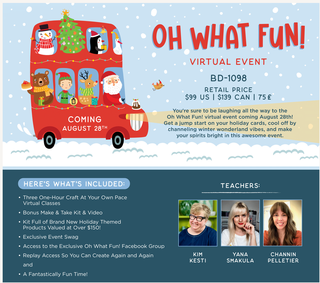 DEMNÄCHST - Spellbinders - Oh What Fun! Virtual Holiday Cardmaking Event