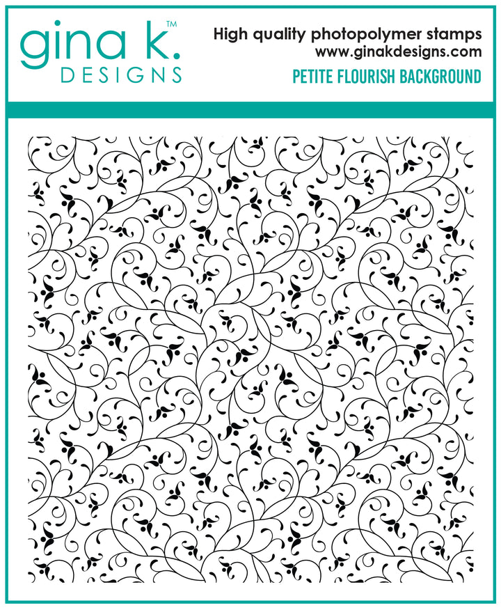 Gina K Designs - STAMPS- Petite Flourish Background Stamp