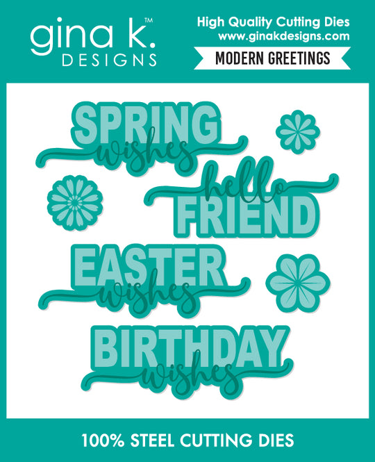Gina K Designs -  DIE- Modern Greetings