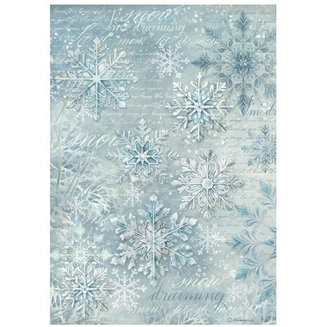 Stamperia - The Owl's House A4 Rice Paper Snowflakes