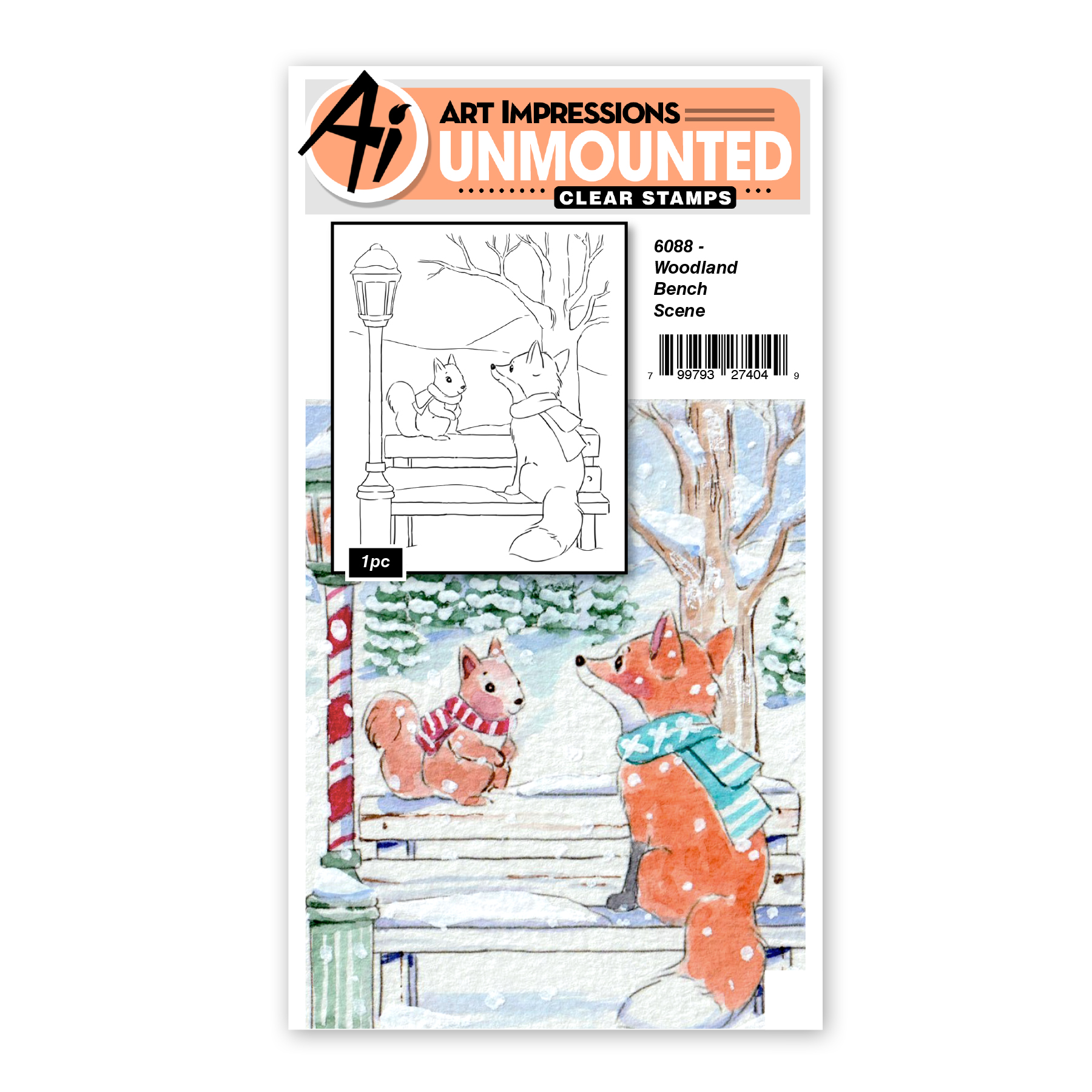 Art Impressions - Woodland Bench Scene