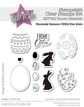 Kulricke Stempel "Bunte Ostereier" Clear Stamp