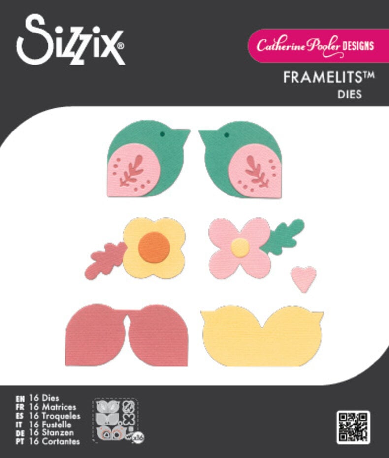 Sizzix - Framelits Die Set Birds & Blooms #2 (15pcs) by Catherine Pooler