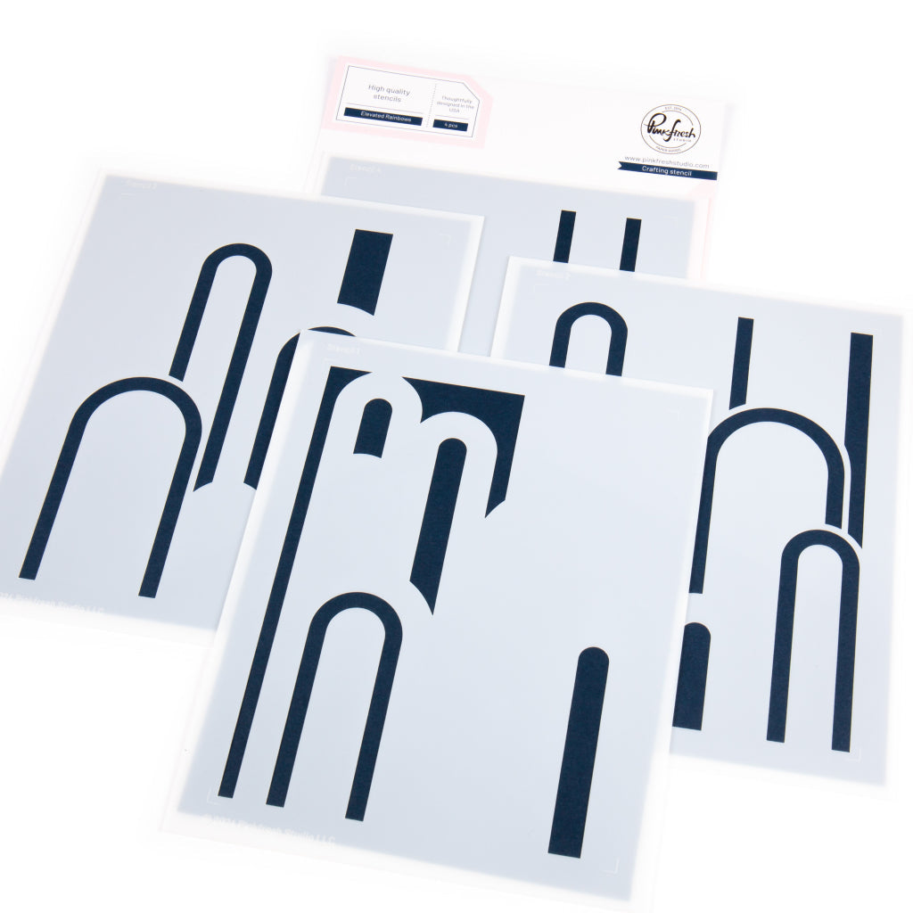 Pinkfresh -  Elevated Rainbows stencil Pinkfresh -  Elevated Rainbows stencil