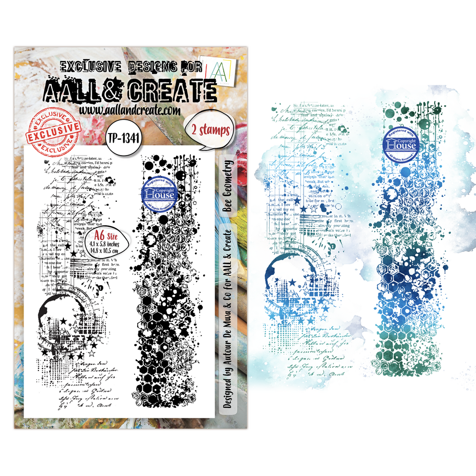 AALL & Create - Geometric Gazette A6 Stamp Sets Bee Geometry by Autour De Mwa & Co