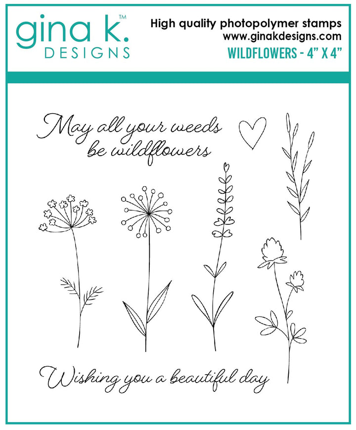 Gina K Designs - STAMPS- Wildflowers MINI 
