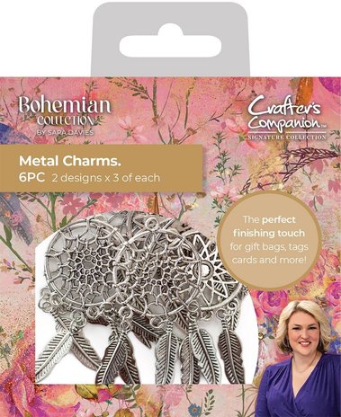 Bohemian Collection Metal Charms Dream Catcher (6pcs)