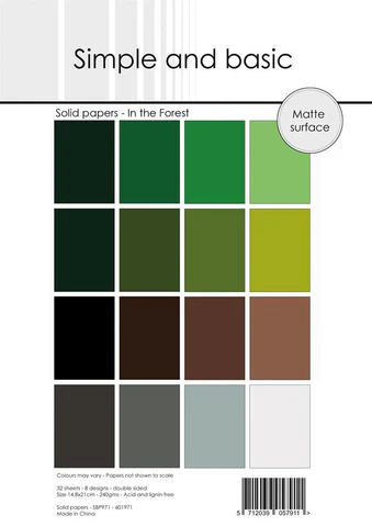 Simple and Basic Design Solid Papers "In the Forest"