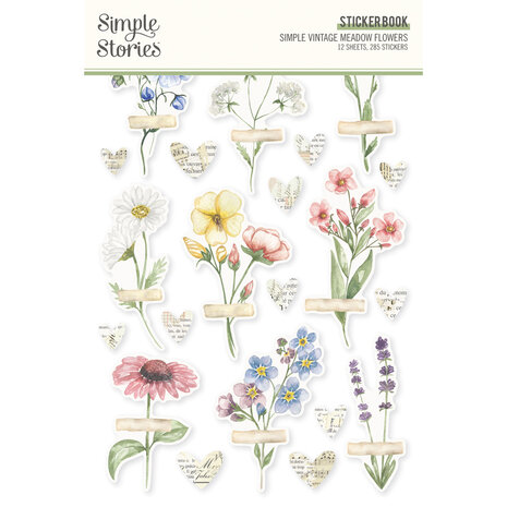 Simple Stories - Simple Vintage Meadow Flowers Sticker Book Simple Stories - Simple Vintage Meadow Flowers Sticker Book