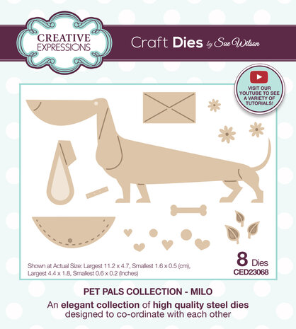 Creative Expressions - Sue Wilson Craft Die Pet Pals Milo