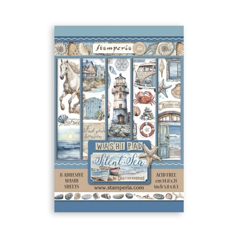 Stamperia -Silent Sea A5 Washi Pad (8pcs)