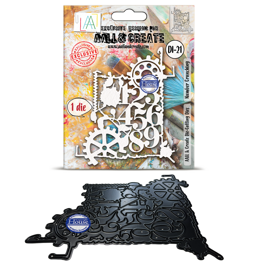 Craft Consortium - Cell Figures Die-Cutting Die Set Number Crunching by Bipasha Bk
