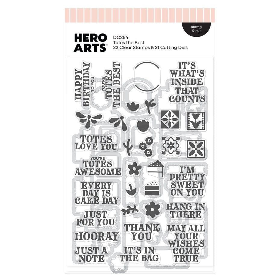 Hero Arts - Tote-ally Awesome Stamp & Cut Totes the Best