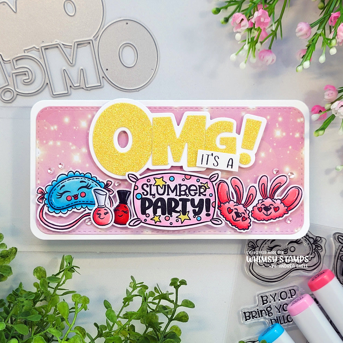 Whimsy Stamps - Mini Slim Rounded Stitched Die Set