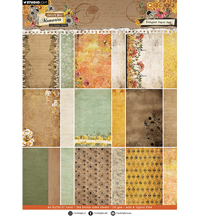 SL - Paper Pad Background Sweet Bee Memories nr.286 SL - Paper Pad Background Sweet Bee Memories nr.286