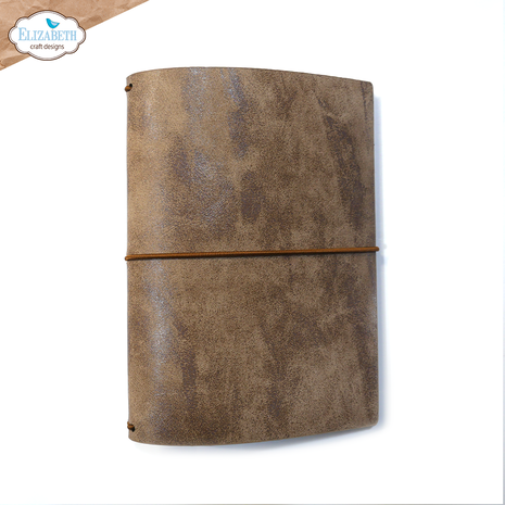 Elizabeth Craft Designs - Mr. & Mrs. Art Journal Stonewashed Brown Passport XL 
