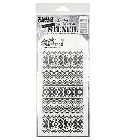 Tim Holtz - Holiday Knit Tim Holtz Layering Stencil 