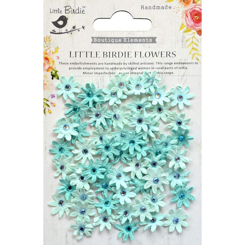 Little Birdie Micro Jeweled Florettes 60/Pkg - Arctic Ice 
